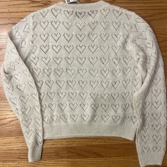NWT Mango Women's Heart Pattern Sweater - Picture 3 of 4